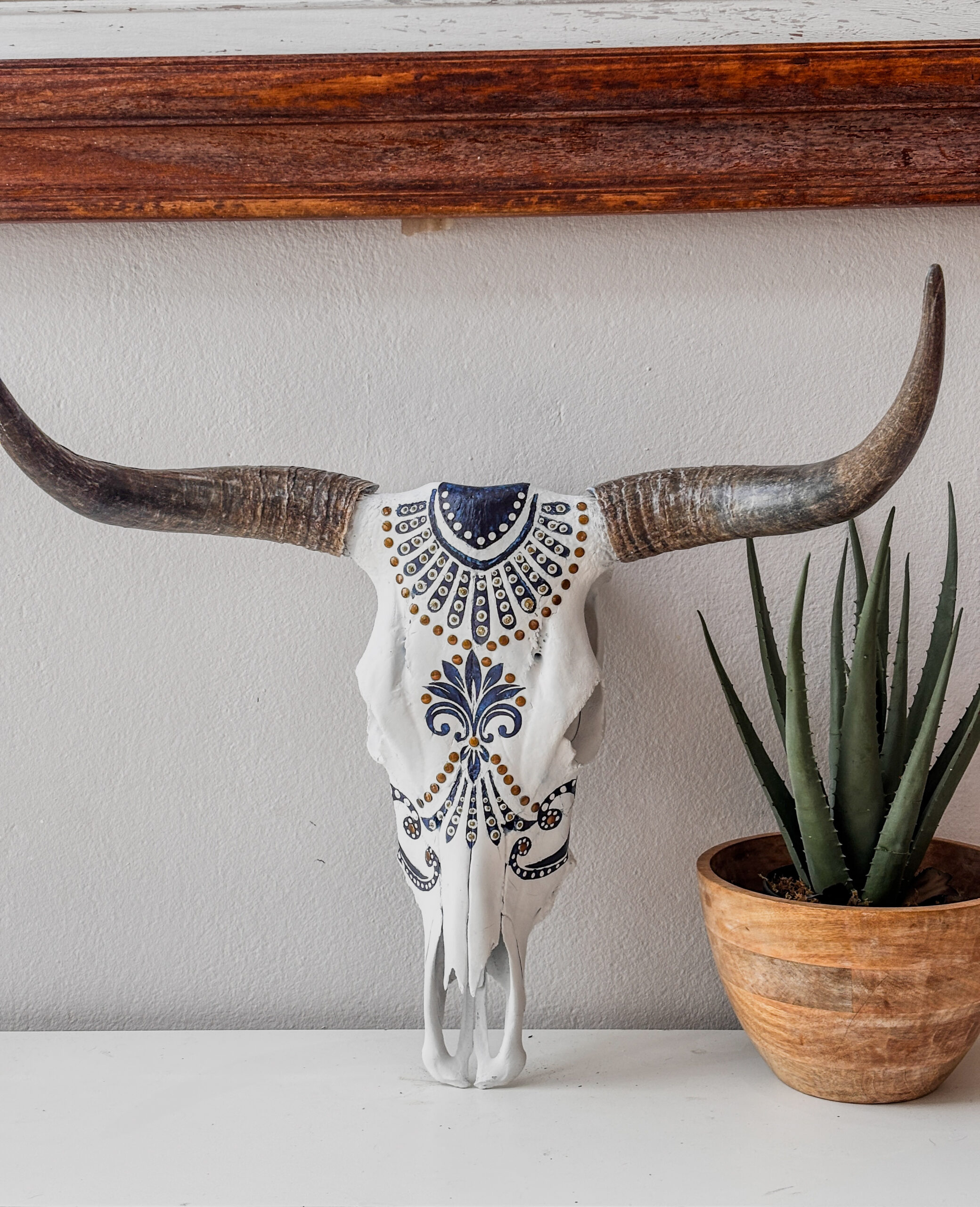 Slider cow sculls hand painted in south africa